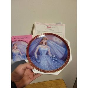 The 1959 Barbie bride to be Porcelain plate serial A4963 23k Gold Lined